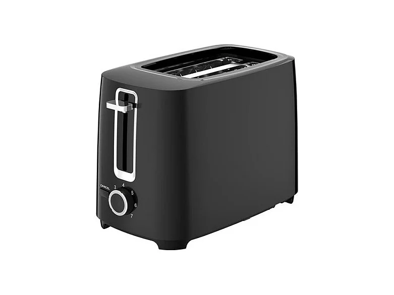 Grille-Pain KitchenChef 700W 2 Tranches Noir - Toastez Vos Tartines Rapidement avec Thermostat Variable