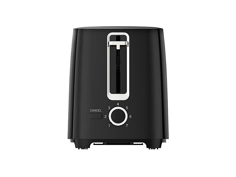 Grille-Pain KitchenChef 700W 2 Tranches Noir - Toastez Vos Tartines Rapidement avec Thermostat Variable