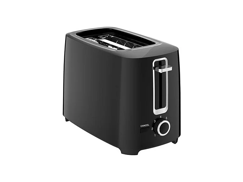 Grille-Pain KitchenChef 700W 2 Tranches Noir - Toastez Vos Tartines Rapidement avec Thermostat Variable
