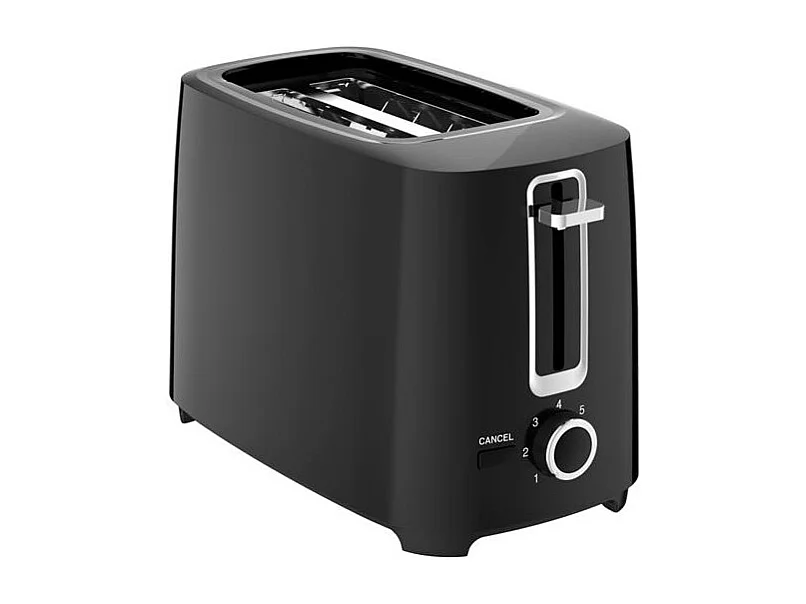 Grille-Pain KitchenChef 700W 2 Tranches Noir - Toastez Vos Tartines Rapidement avec Thermostat Variable
