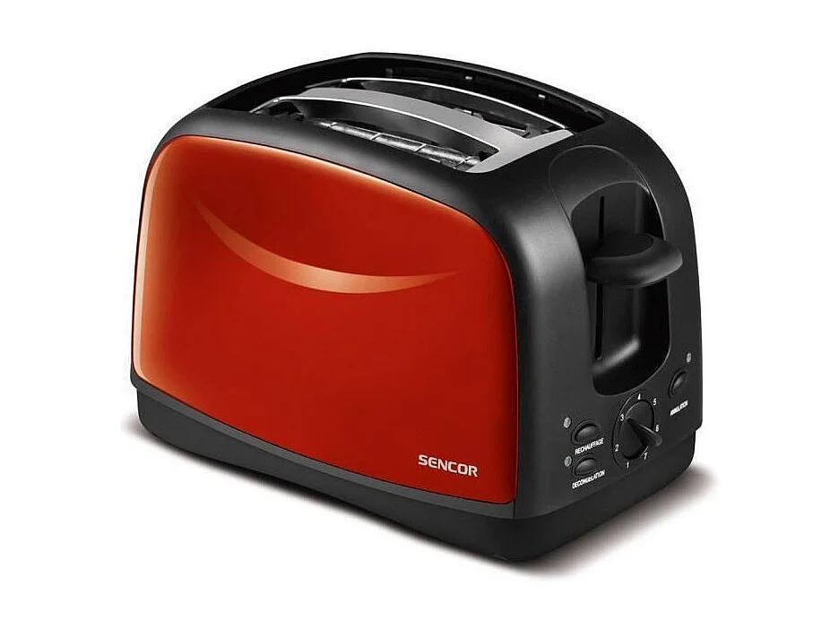 Grille-pain - SENCOR - STS 2652RD - 850 W - 2 fentes - Noir / Rouge