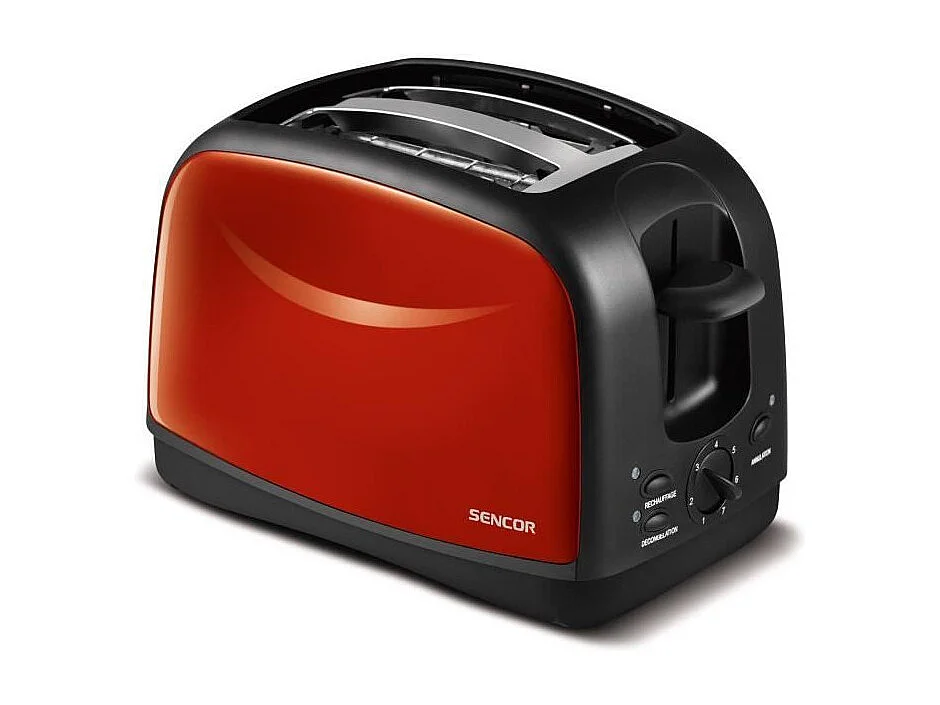 Grille-pain - SENCOR - STS 2652RD - 850 W - 2 fentes - Noir / Rouge
