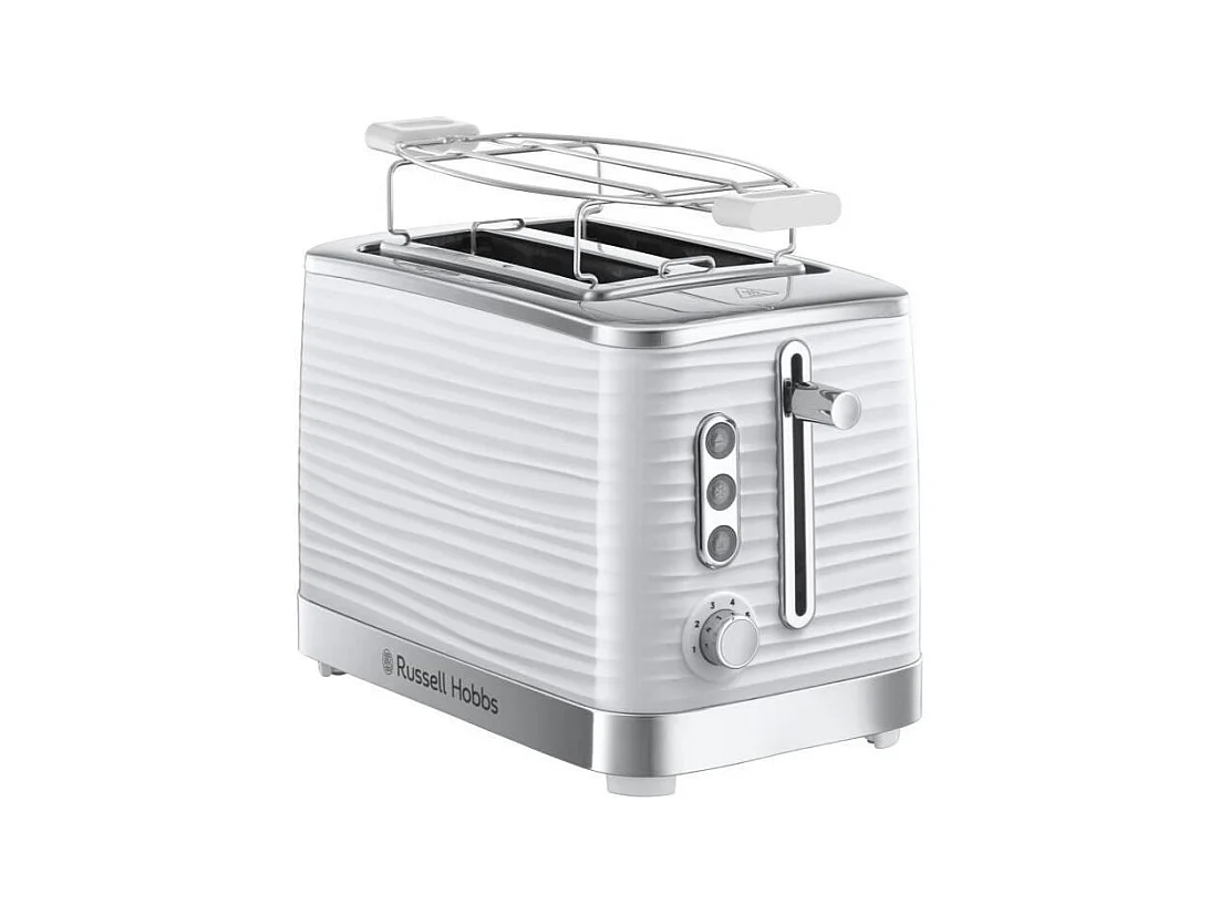 Russell Hobbs 24370-56 Toaster Grille Pain XL Inspire, Controle Brunissage, Decongele, Rechauffe, Chauffe Viennoiserie - Blanc