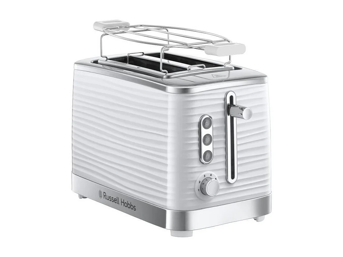 Russell Hobbs 24370-56 Toaster Grille Pain XL Inspire, Controle Brunissage, Decongele, Rechauffe, Chauffe Viennoiserie - Blanc