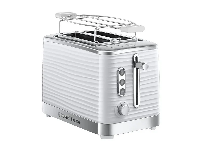 Russell Hobbs 24370-56 Toaster Grille Pain XL Inspire, Controle Brunissage, Decongele, Rechauffe, Chauffe Viennoiserie - Blanc