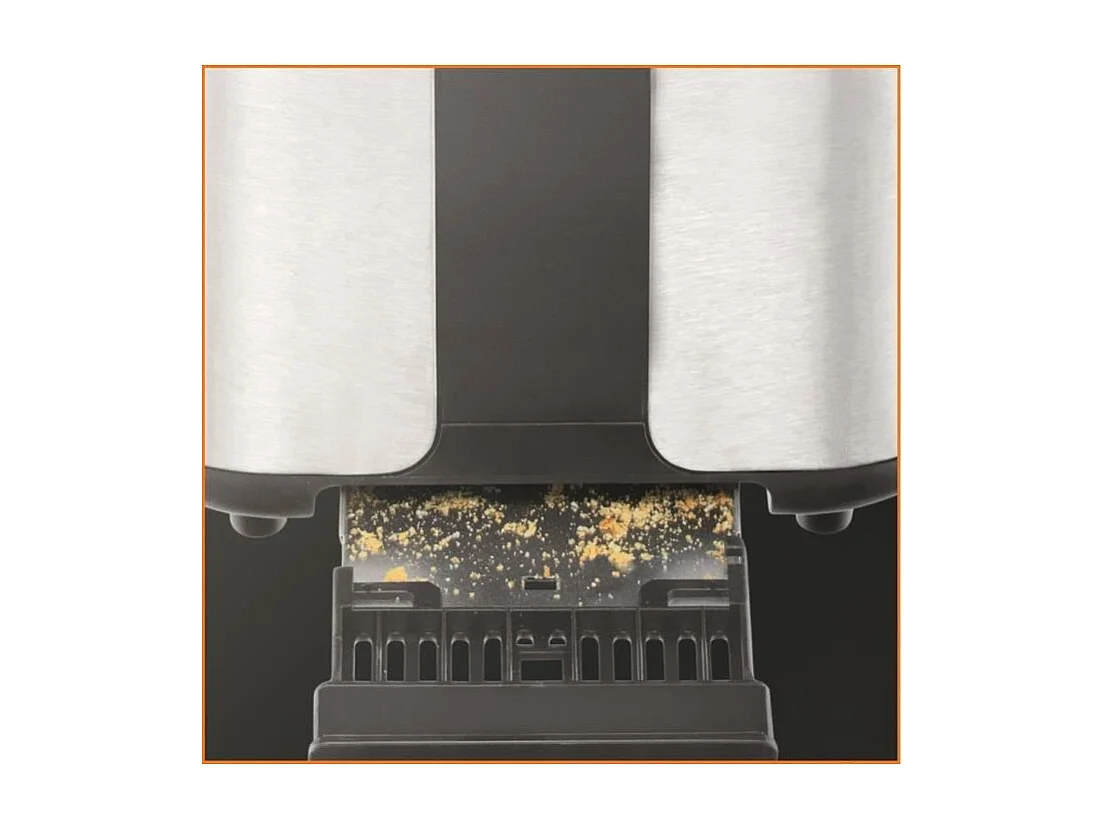 KRUPS KH442D10 Control Line Grille-pain inox, Toaster 2 fentes larges, Remontee extra haute, Fonctions rechauffage et decongelat