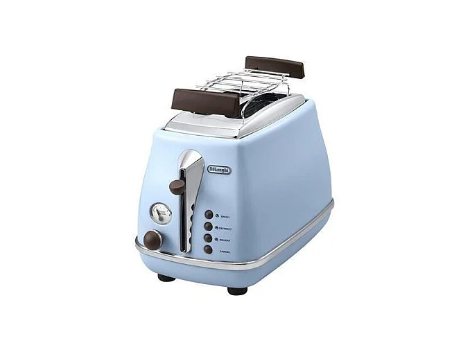 DELONGHI CTOV 2103.AZ Grille Pain Icona Vintage - Bleu et Marron