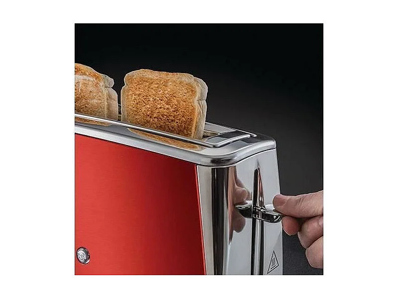 RUSSELL HOBBS 23250-56 - Grille-pain Luna - Technologie Fast Toast - Rouge Solaire