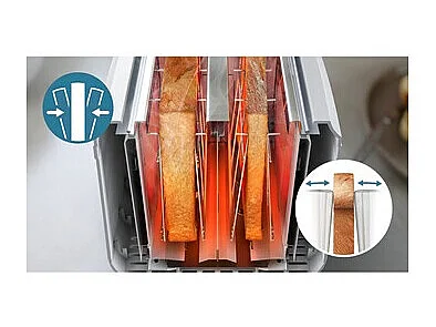 Grille pain Philips Serie 3000 HD2511 00 Blanc