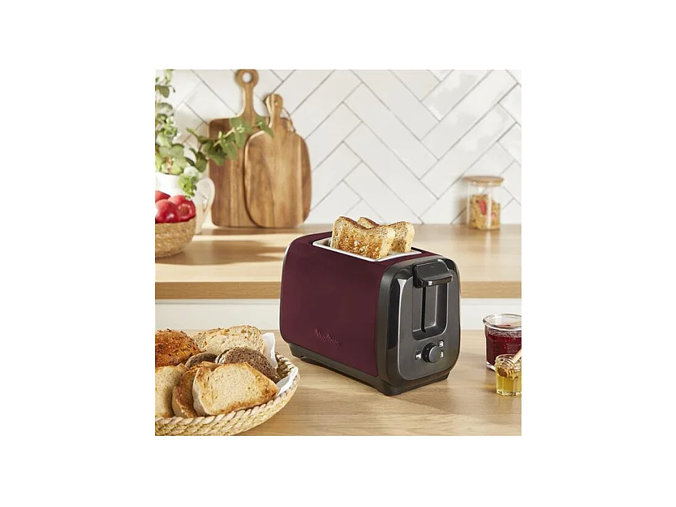 Moulinex Grille pains 2 fentes 800w bordeaux - LT5S05E0