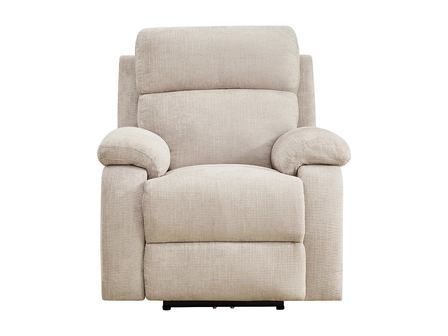 Fauteuil relax électrique massant en tissu chenille beige KOCENI