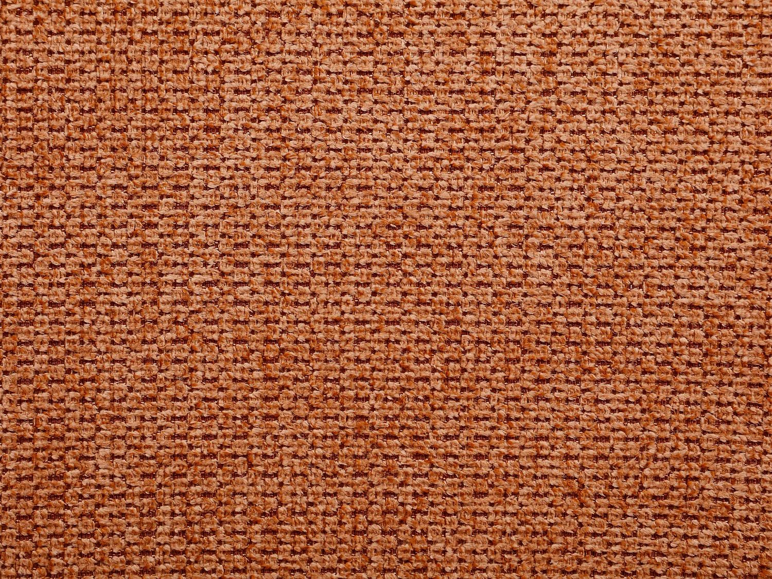 Canapé d'angle droit convertible en tissu texturé terracotta VAVERDO