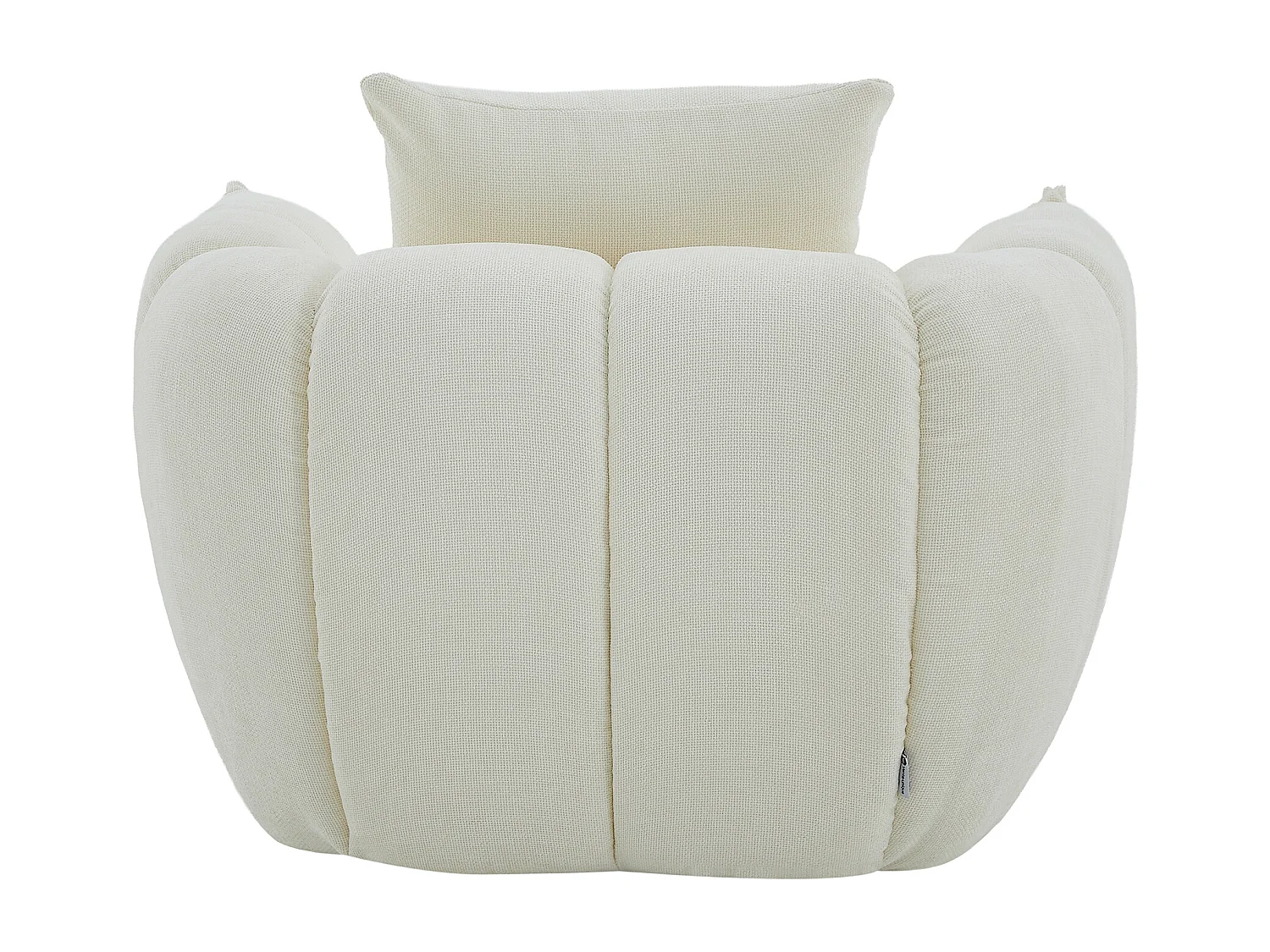 Poltrona girevole in tessuto testurizzato beige - GONOLON