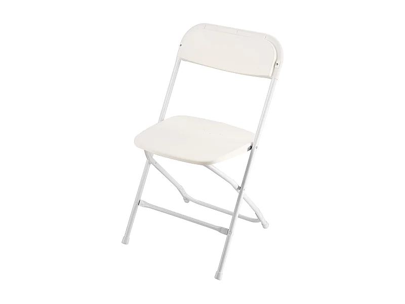 Chaises Pliables Portables SucceBuy Lot de 4, Chaises de Salle à Manger en Plastique avec Structure Métallique, Sièges Empilables Adaptés à l'Intérieur