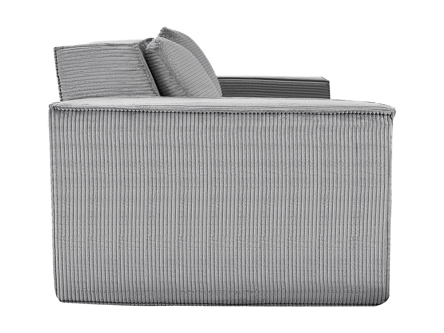 Canapé 2 Places SucceBuy 160cm, Canapé Moderne en Velours Côtelé avec Ressorts Ensachés, Coussins Confortables pour Salon, Bureau ou Appartement, Gris