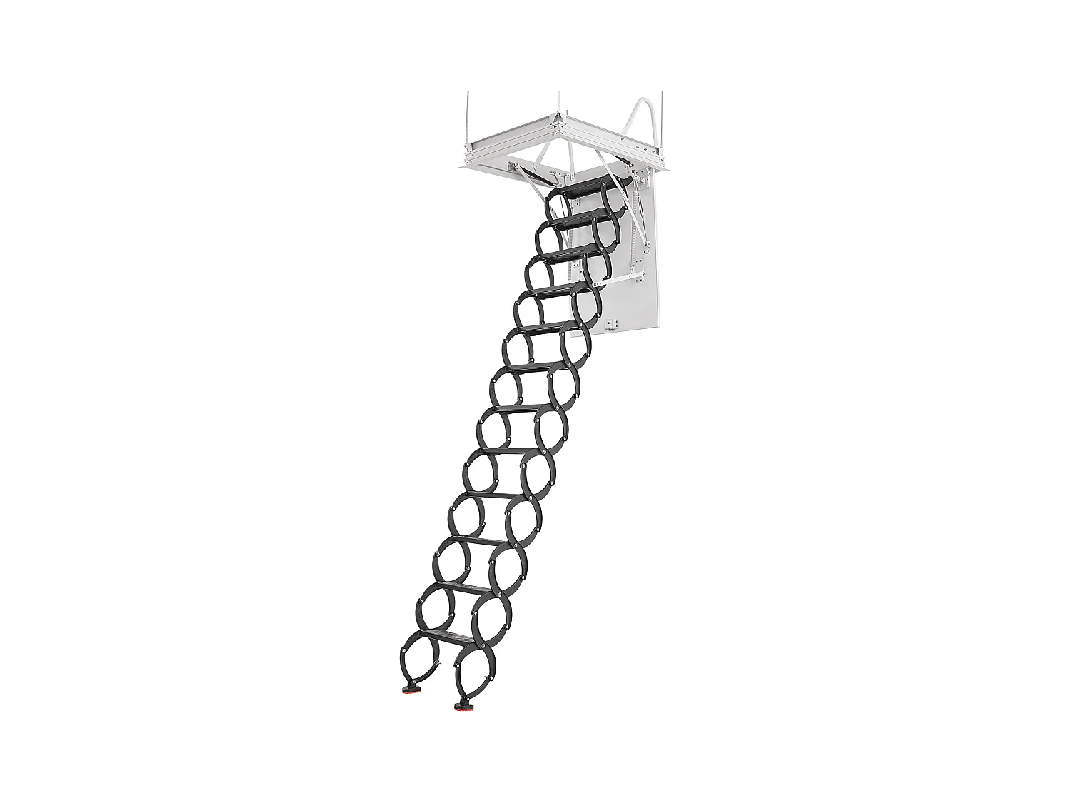 Échelle SucceBuy de Grenier Rétractable, Capacité de Charge 299,4 kg, Adaptée pour une Hauteur d'Installation de 2,9 à 3,1 m, Ouverture 100 x 69.85 cm