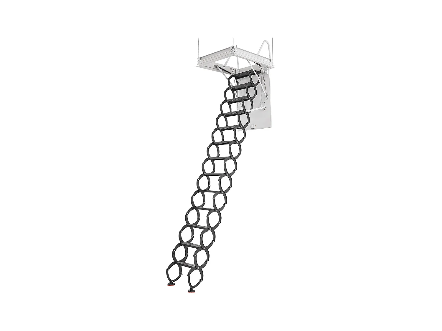 Échelle SucceBuy de Grenier Rétractable, Capacité 299,4 kg, Adaptée pour une Hauteur d'Installation de 3,2 à 3,35 m, Ouverture de 100 x 69.85 cm