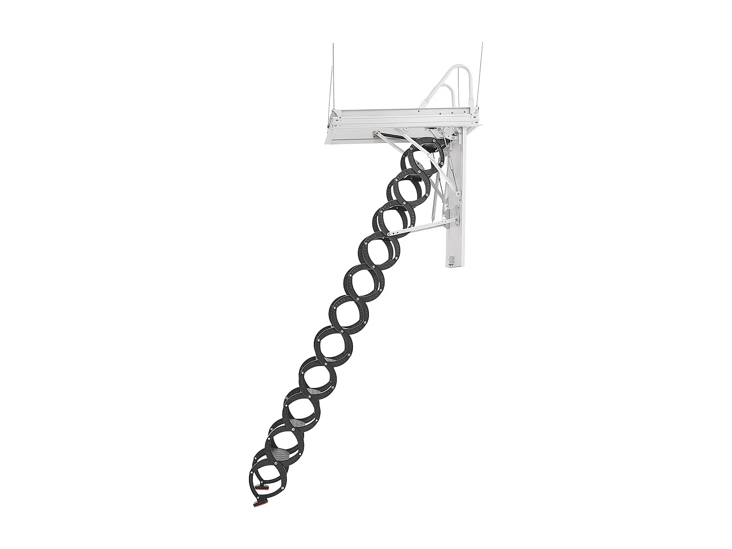 Échelle SucceBuy de Grenier Rétractable, Capacité de Charge 299,4 kg, Adaptée pour une Hauteur d'Installation de 2,6 à 2,85 m, Ouverture de 100 x 69.85 cm