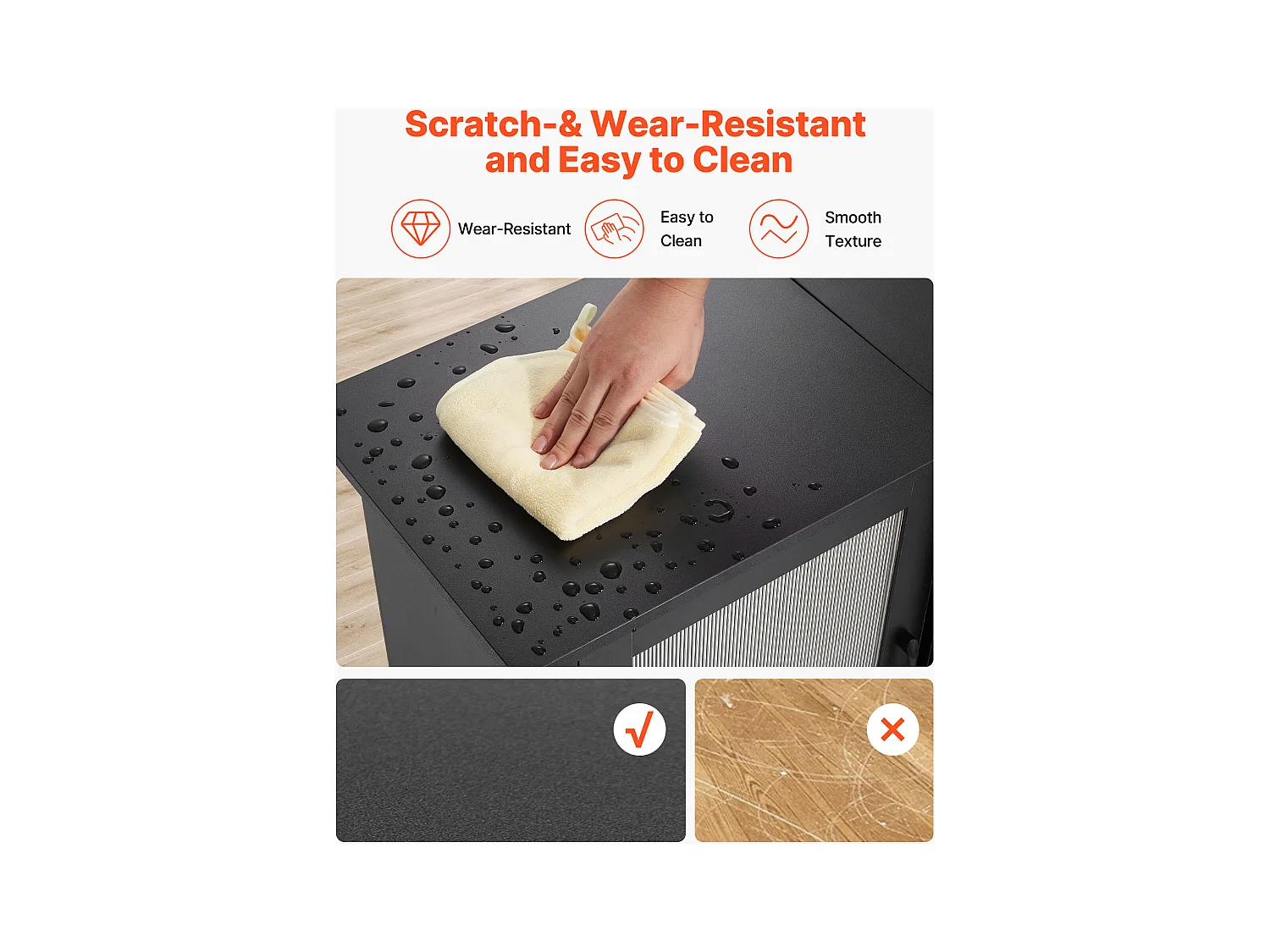 Meuble TV SucceBuy pour Téléviseurs jusqu'à 165 cm, Support Moderne en Bois avec Éclairage LED, Portes et Étagères Ajustables, Solution de Rangement