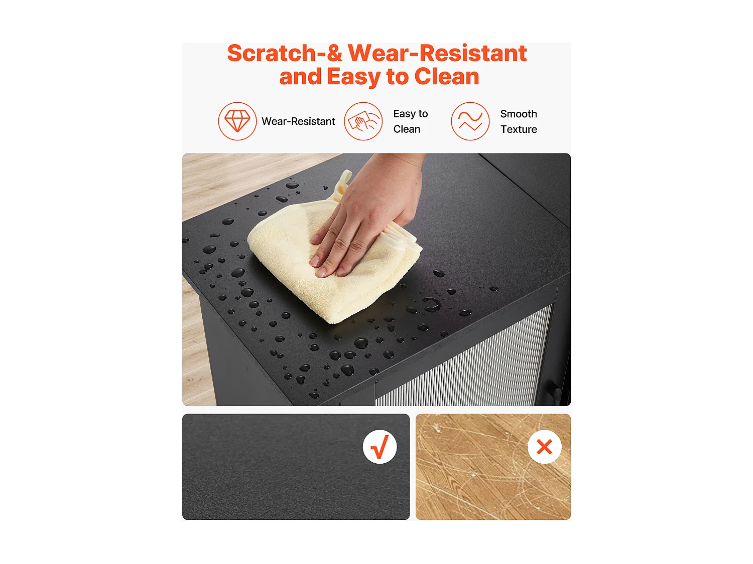 TV Meubel SucceBuy voor Televisies tot 165 cm, Moderne Houten Ondersteuning met LED Verlichting, Verstelbare Deuren en Planken, Opslagoplossing