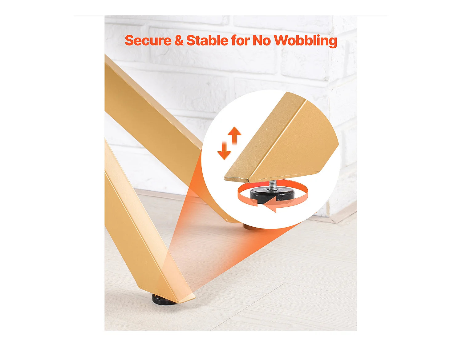 Table Basse SucceBuy en Verre Moderne, avec Plateau en Verre Trempé et Pieds Croisés en Métal, Équipée de Patins Réglables Antidérapants, Idéale pour le Salon