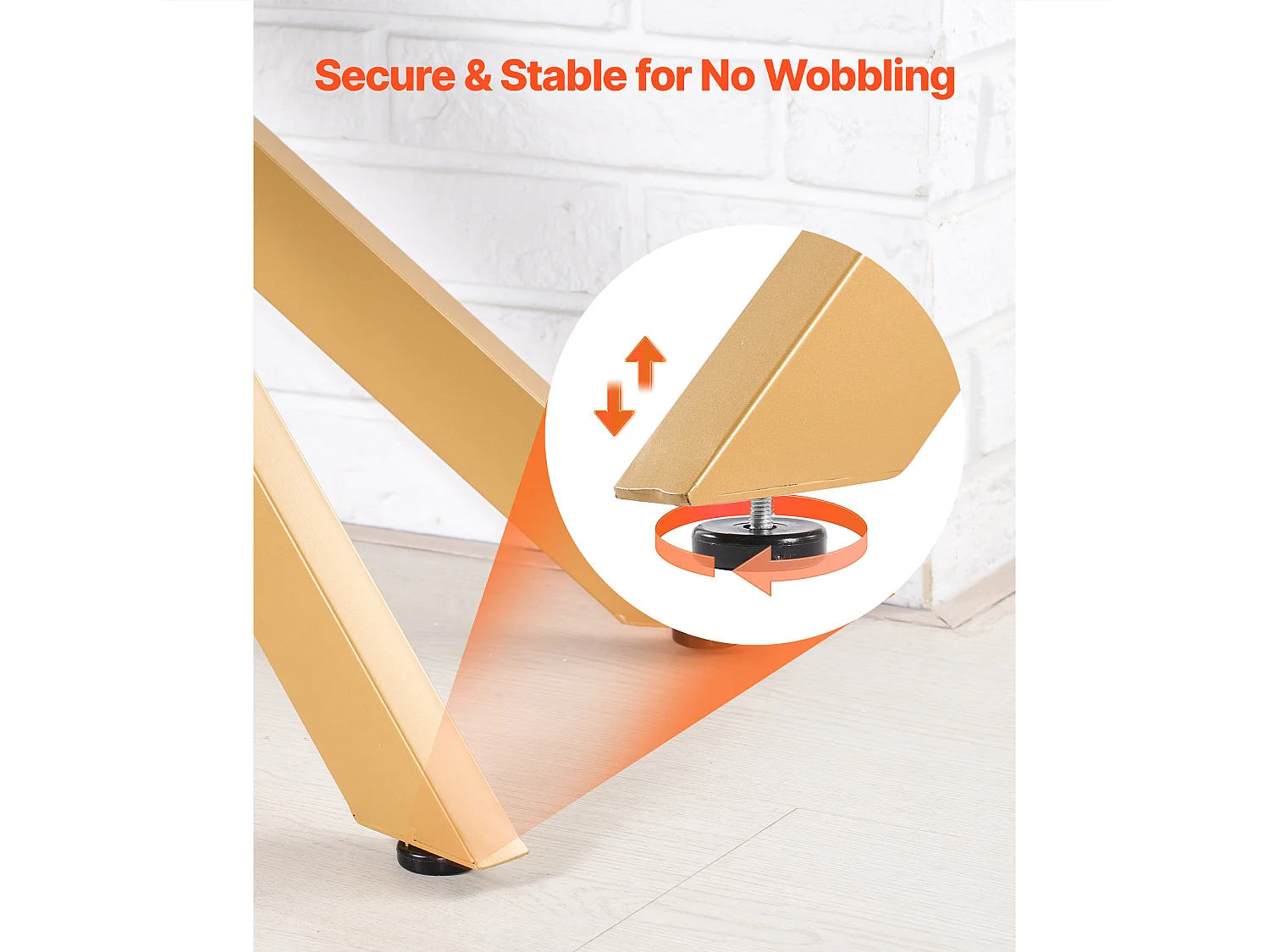 Table Basse SucceBuy en Verre Moderne, avec Plateau en Verre Trempé et Pieds Croisés en Métal, Équipée de Patins Réglables Antidérapants, Idéale pour le Salon