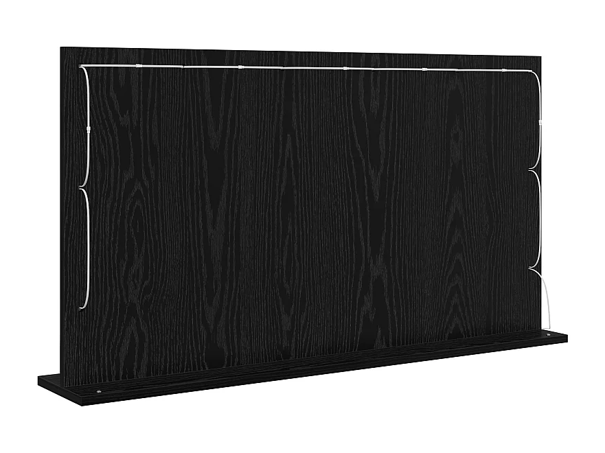 Miroir de coiffeuse avec lumières LED Chêne noir 100x55x18 cm