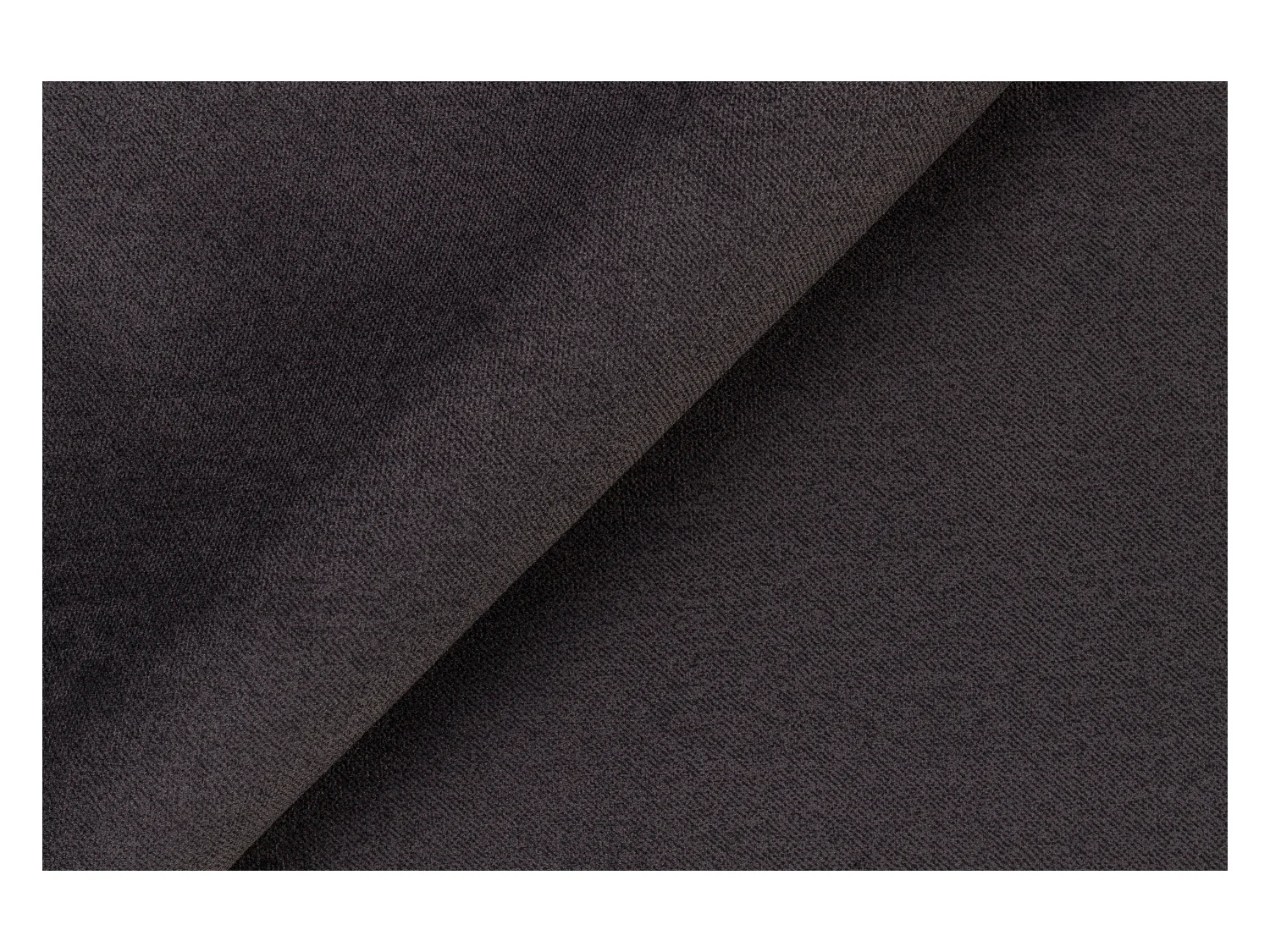 Pouf moderne avec hauts pieds en métal noir, en tissu velours noir Haga