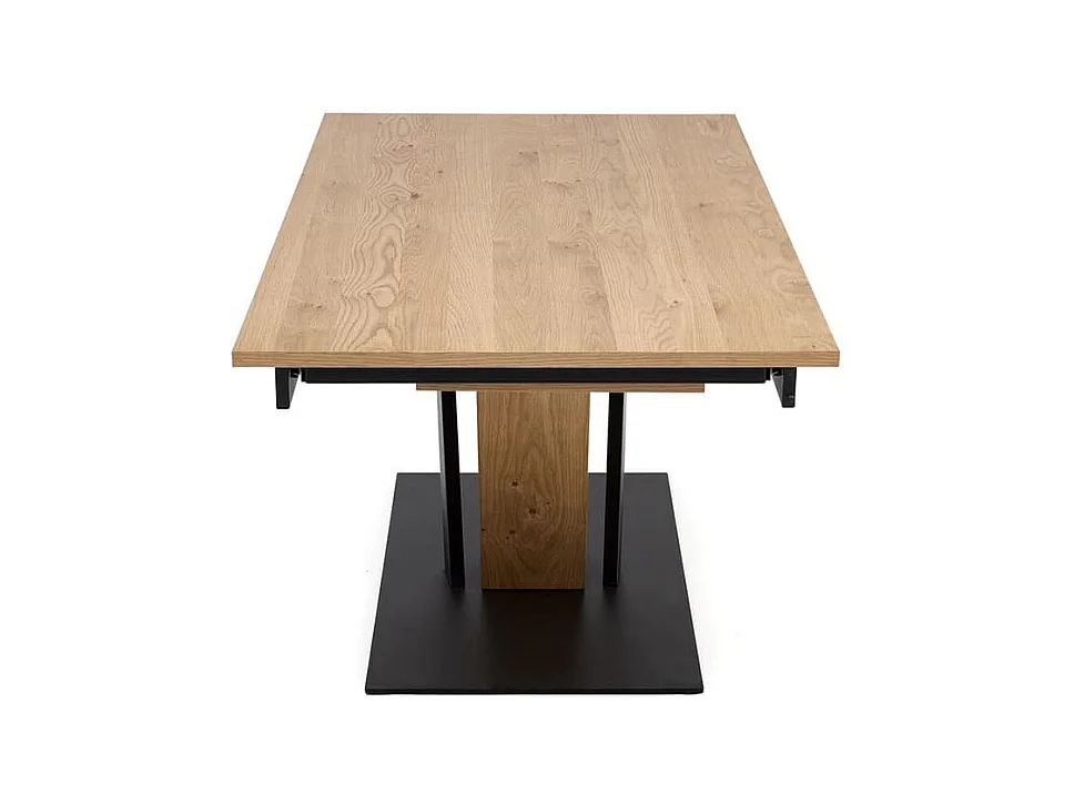 Esstisch Fanis-LuxAusziehbar/MDF+Furnier/Braun&Schwarz