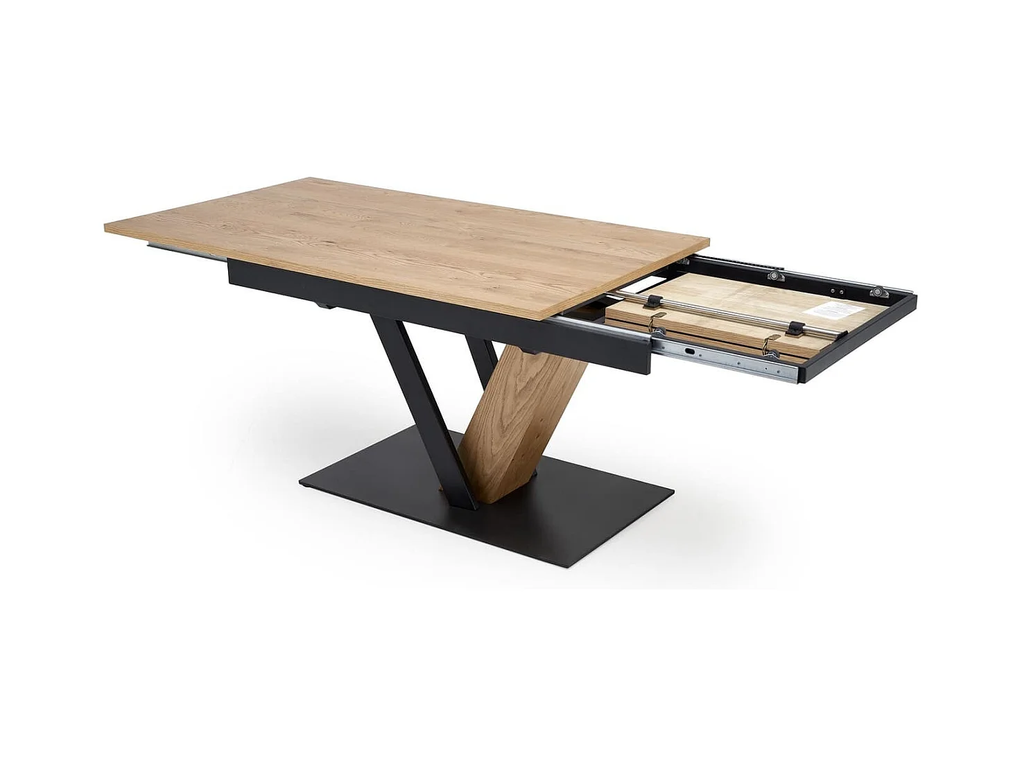 Esstisch Fanis-LuxAusziehbar/MDF+Furnier/Braun&Schwarz