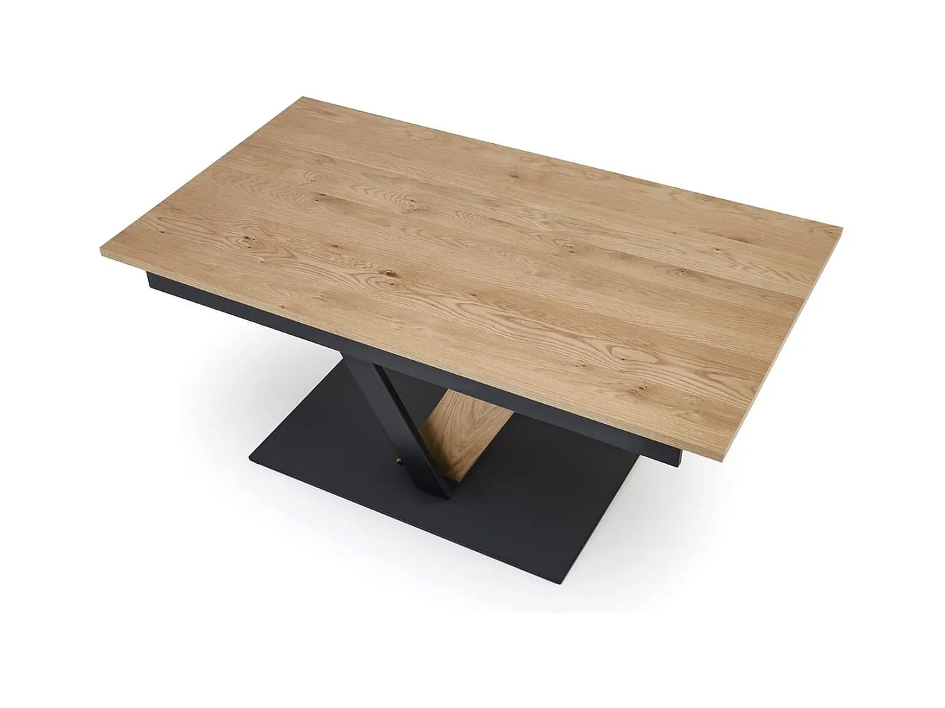 Esstisch Fanis-LuxAusziehbar/MDF+Furnier/Braun&Schwarz