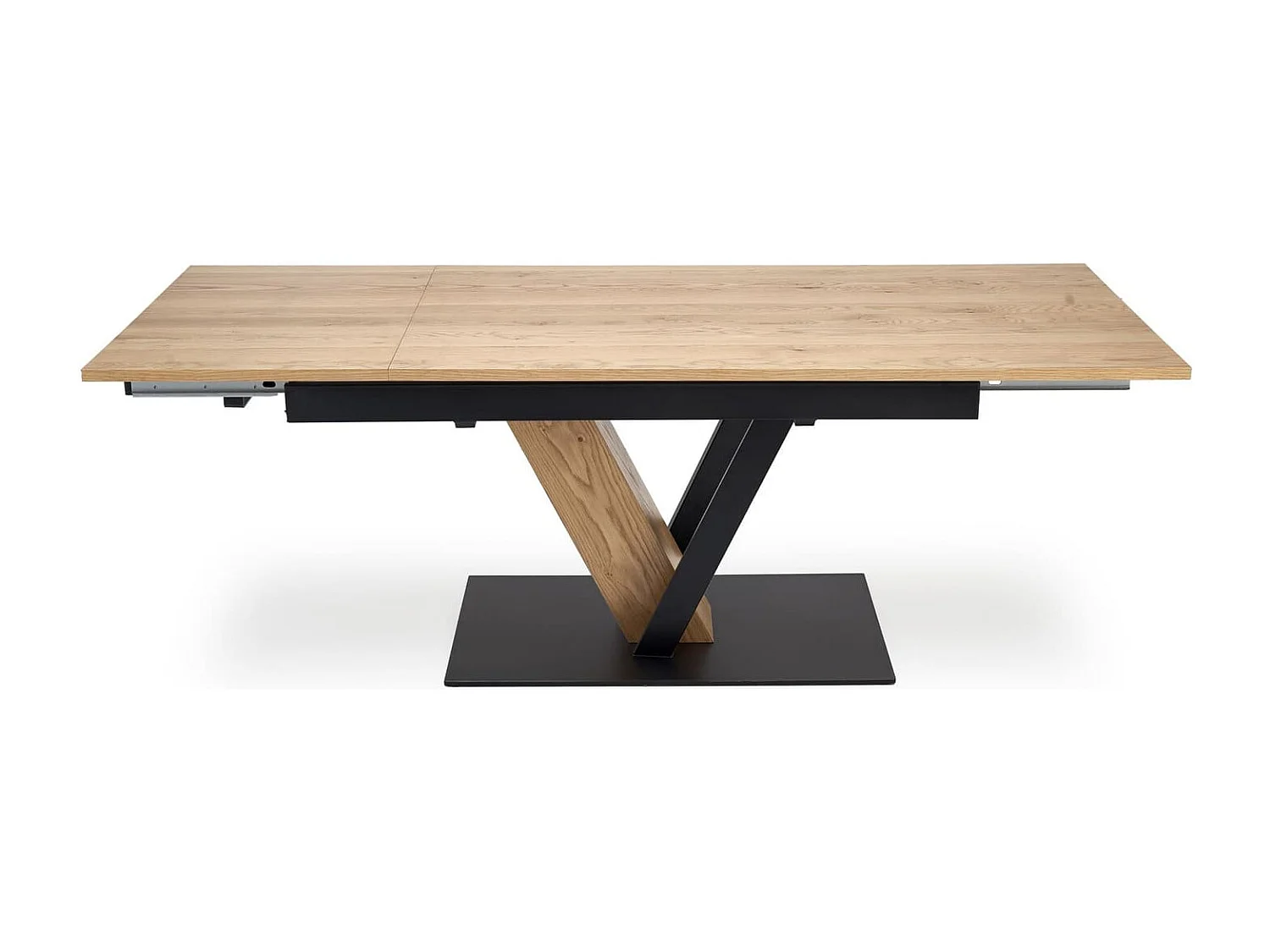 Esstisch Fanis-LuxAusziehbar/MDF+Furnier/Braun&Schwarz