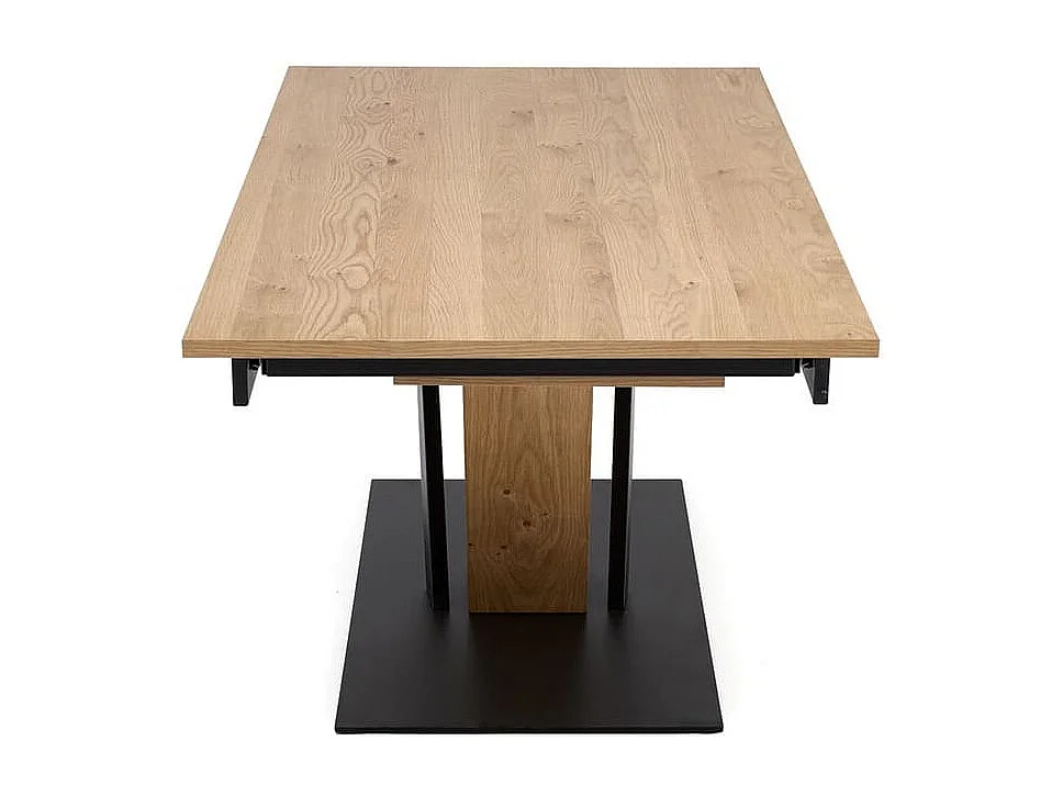 Esstisch Fanis-LuxAusziehbar/MDF+Furnier/Braun&Schwarz