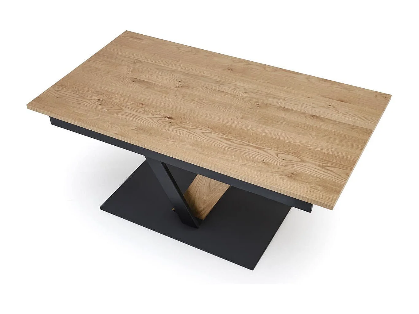 Esstisch Fanis-LuxAusziehbar/MDF+Furnier/Braun&Schwarz