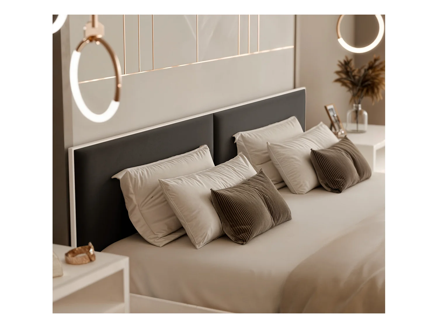 Lit tapissé ATHERIS avec coffre de rangement pour la literie | 120x200 Noir