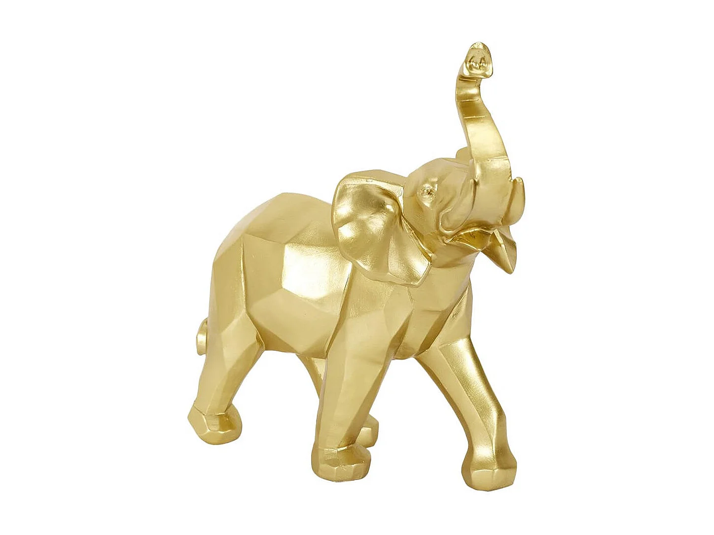 Statue Eléphant Géométrique Doré en Résine - RIUK