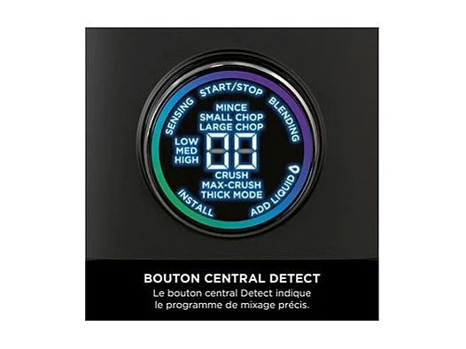 Mixeur Ninja Detect Power Blender Pro 1200W - 2-en-1 - 2L - 15 modes - 10 vitesses - Noir