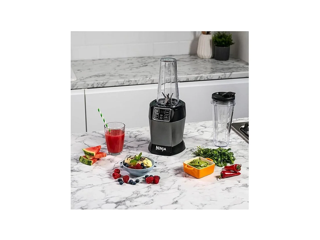 Blender - NINJA - BN495EU - 1000 W - 2 x 700 ml - Gris Noir