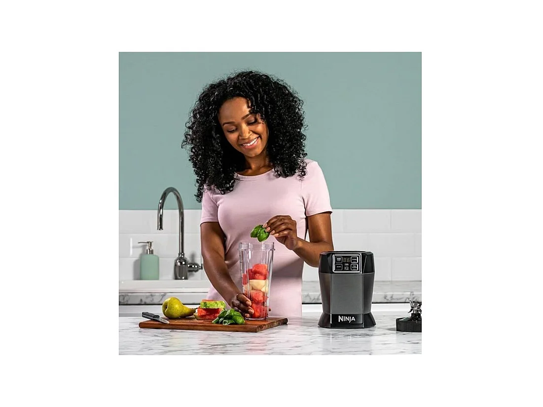 Blender - NINJA - BN495EU - 1000 W - 2 x 700 ml - Gris Noir