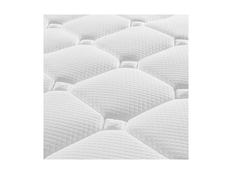 Matelas Orthopédique 180x200 cm anti-feu, avec 4 poignées, OEKO-TEX®, ép.20cm, Respirant, 7 Zones ressorts ensachés