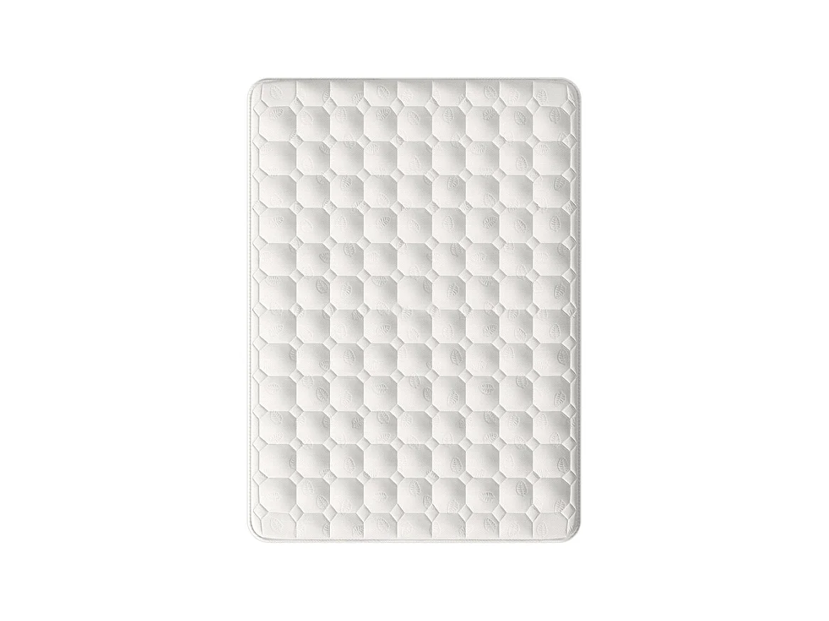 Matelas 140 x 200 cm en mousse froide, avec 7 zones ressorts ensachés et surmatelas intégré, ép.25cm, Oeko-Tex, Mi-Ferme