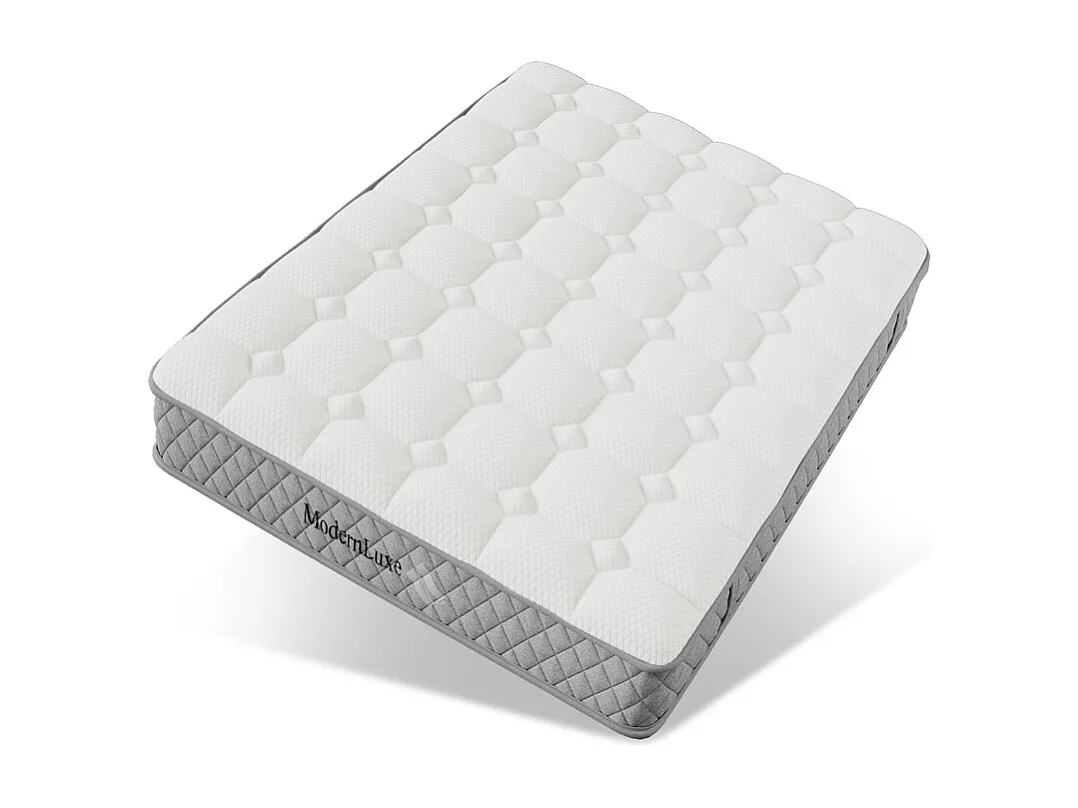 Matelas Orthopédique 120x200 cm anti-feu, avec 4 poignées, OEKO-TEX®, ép.20cm, Respirant, 7 Zones ressorts ensachés