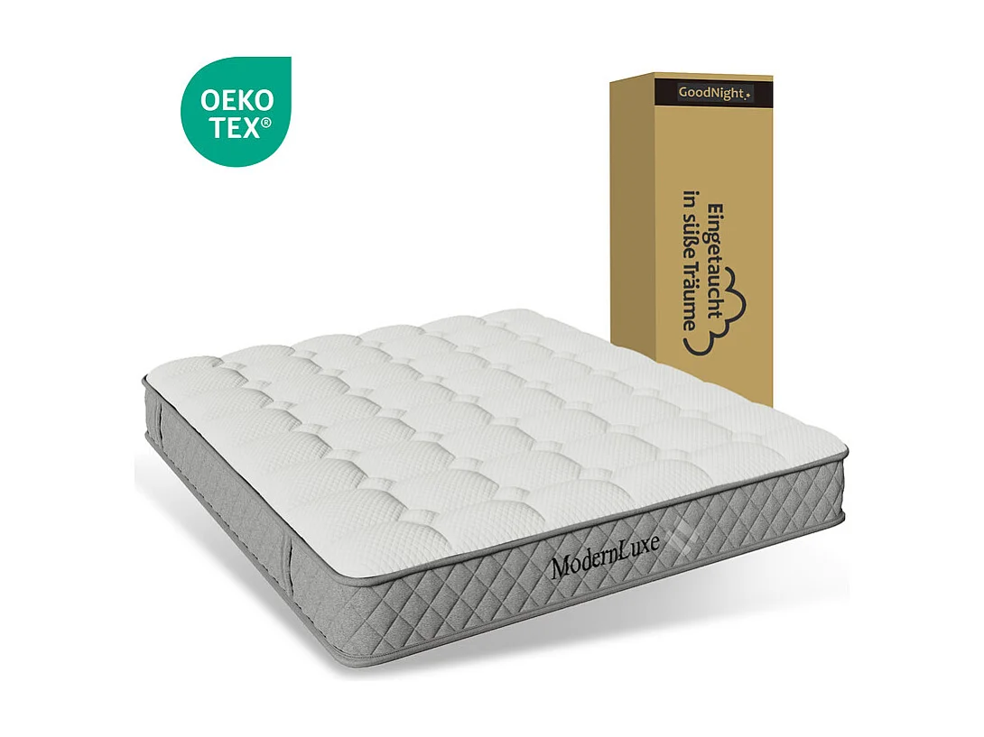 Matelas Orthopédique 120x200 cm anti-feu, avec 4 poignées, OEKO-TEX®, ép.20cm, Respirant, 7 Zones ressorts ensachés