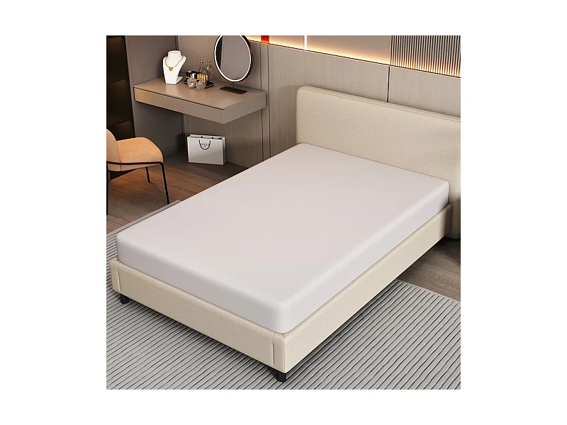 Memory Foam-Matratze 90 x 200 cm, mit abnehmbarer Matratzenauflage, 16 cm dick, Öko-Tex-zertifiziert, atmungsaktiv, mittlerer Härtegrad