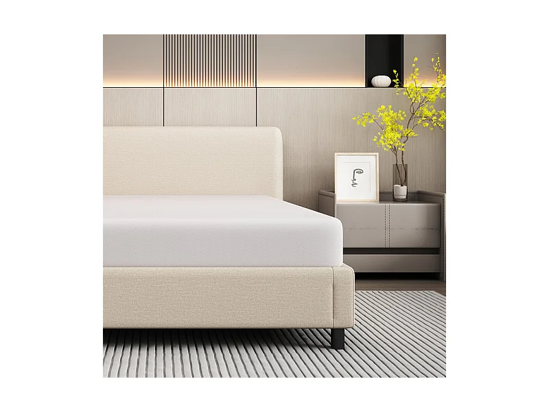 Matelas Mémoire de Forme 90x200 cm, avec surmatelas amovible, ép.16cm, Certifié Oeko-Tex, Respirant, Fermeté Moyenne