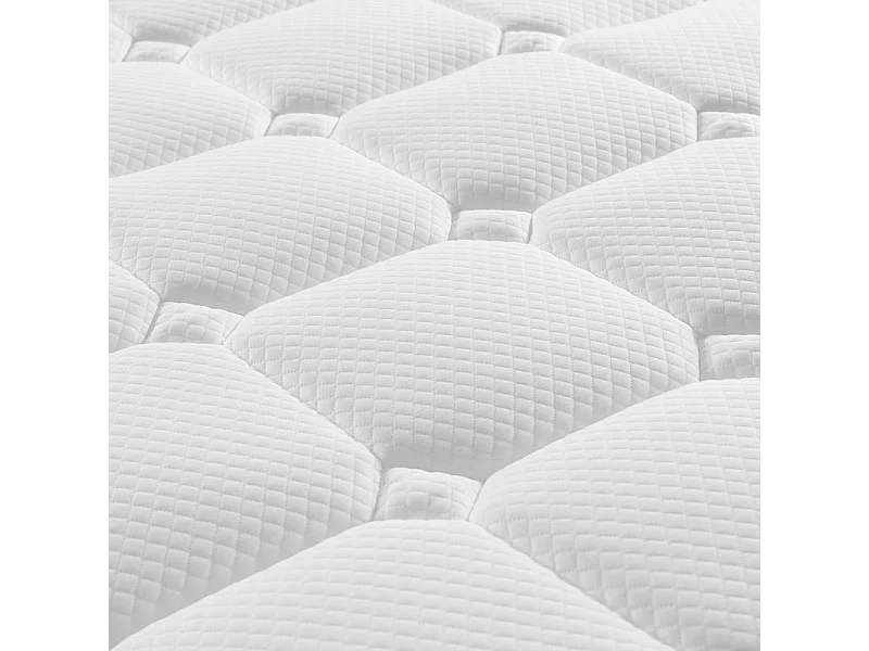 Matelas Orthopédique 90x200 cm anti-feu, avec 4 poignées, OEKO-TEX®, ép.20cm, Respirant, 7 Zones ressorts ensachés