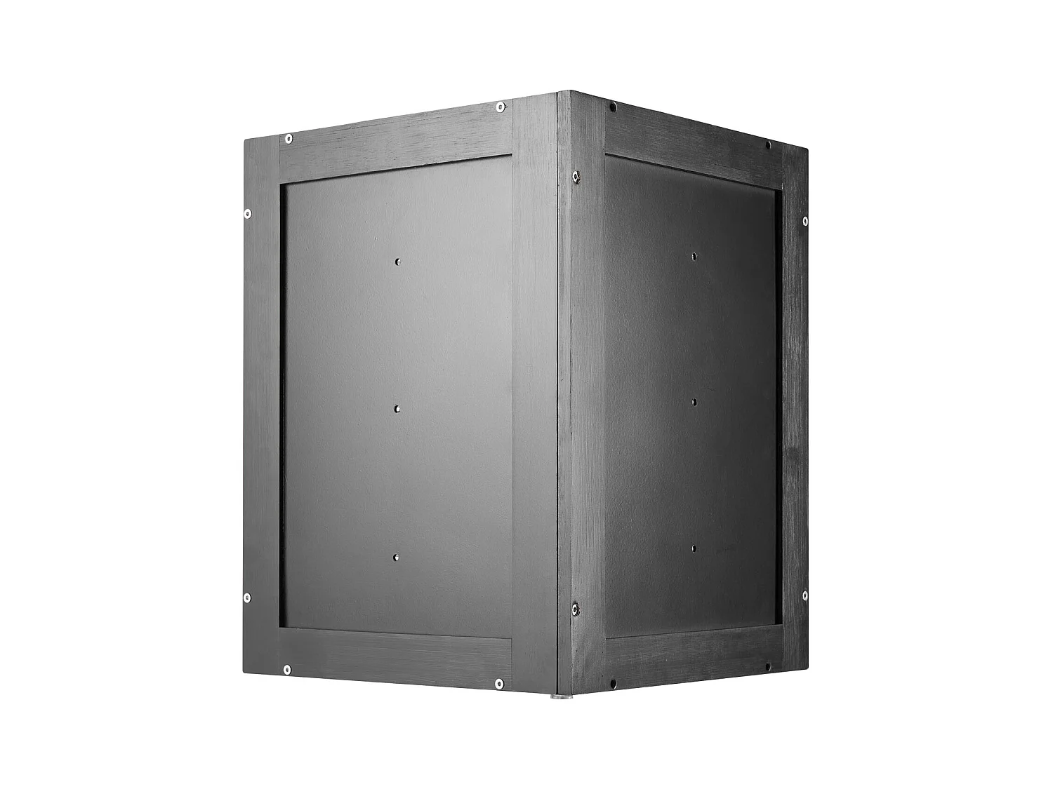 Eckbrotkasten SucceBuy 2-stufig für Küchentheke, Großer Aufbewahrungsraum mit Gewellten Acrylklappen, Rustikales Design, Schwarz