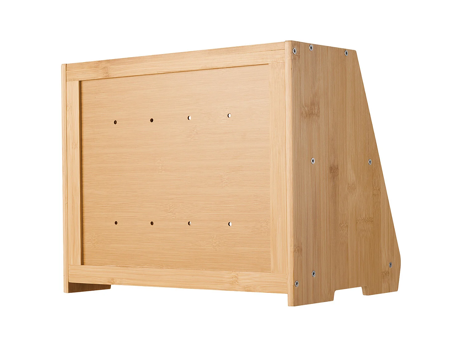 Brotkasten SucceBuy Zweistufig für Küchentheke, Aufbewahrungsraum für Brot mit Rustikalem Design, Große Kapazität, mit Gewellter Acrylklappe