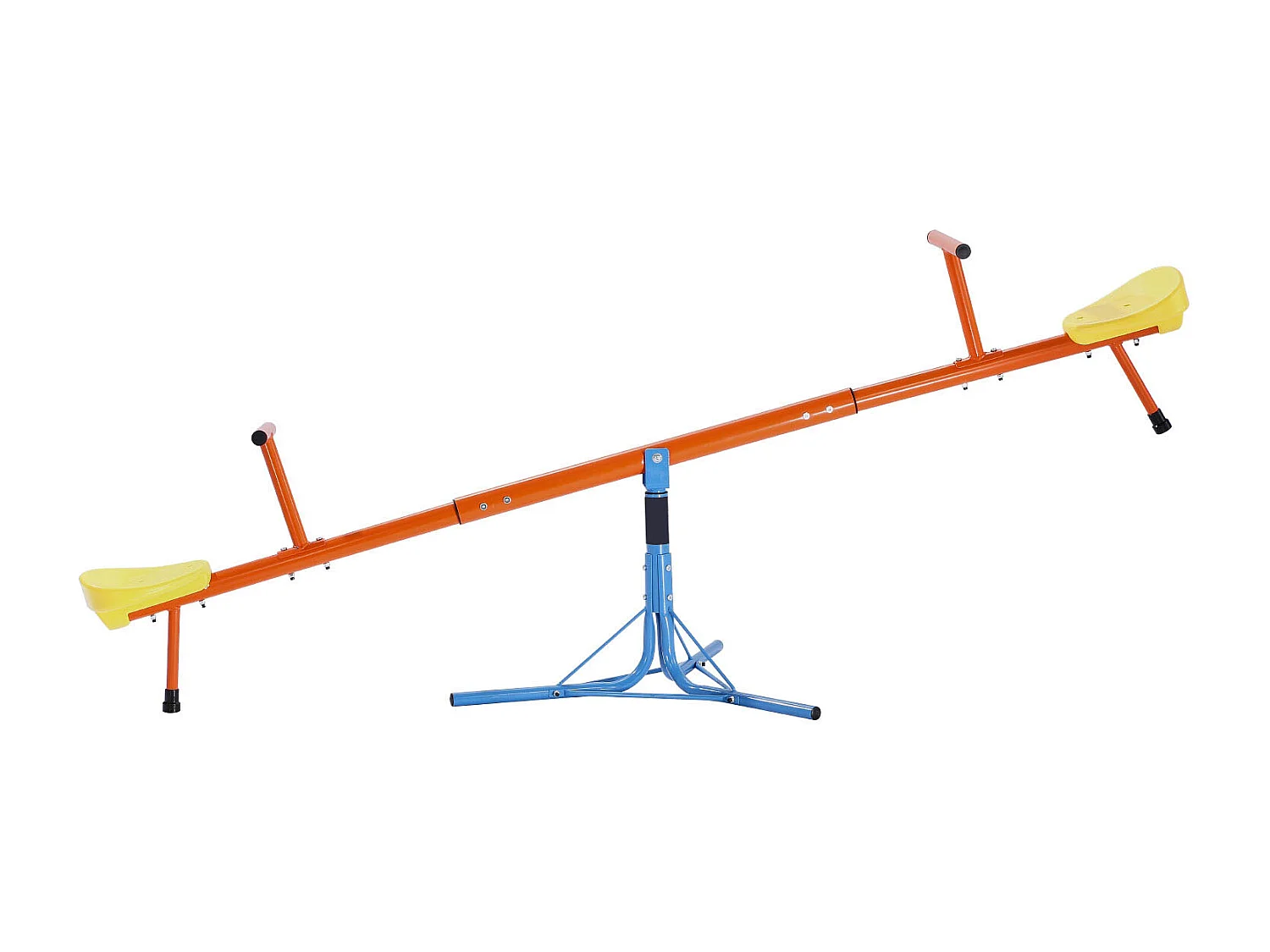 Columpio de Balancín SucceBuy para Niños, Capacidad 45,4 kg por Asiento, con Asas Ergonométricas, Patas de Soporte de 3 Ramas, Rotación 360°