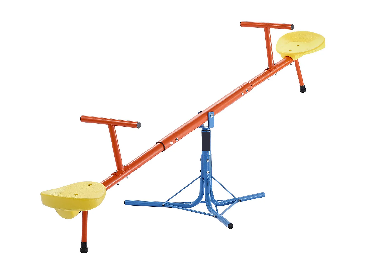 Columpio de Balancín SucceBuy para Niños, Capacidad 45,4 kg por Asiento, con Asas Ergonométricas, Patas de Soporte de 3 Ramas, Rotación 360°